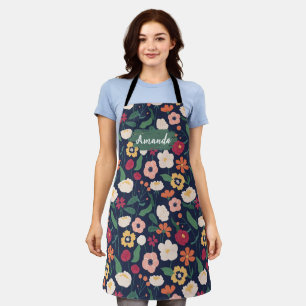 Bloemen Schort, Keuken, Bakken, Koken, Chef Schort