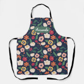 Bloemen Schort, Keuken, Bakken, Koken, Chef Schort (Voorkant)