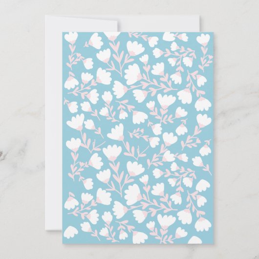 Bloemen Schort Keuken Bruidsfeest Uitnodiging (Achterkant)