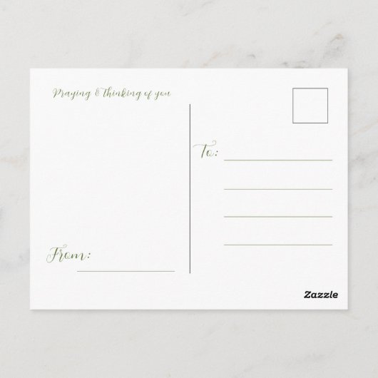 Bloemen Schrift 1 Petrus 5:7 Briefkaart (Achterkant)