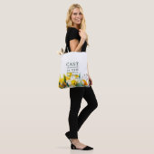 Bloemen Schrift 1 Petrus 5:7 Tote Bag (Op model)