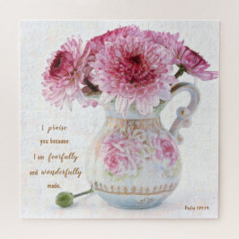 Bloemen & Schrift Jigsaw puzzel