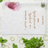 Bloemen & Schrift Keuken Handdoek (Gevouwen)