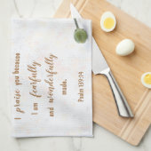 Bloemen & Schrift Keuken Handdoek (Quarter Fold)