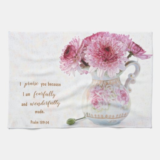 Bloemen & Schrift Keuken Handdoek (Horizontaal)