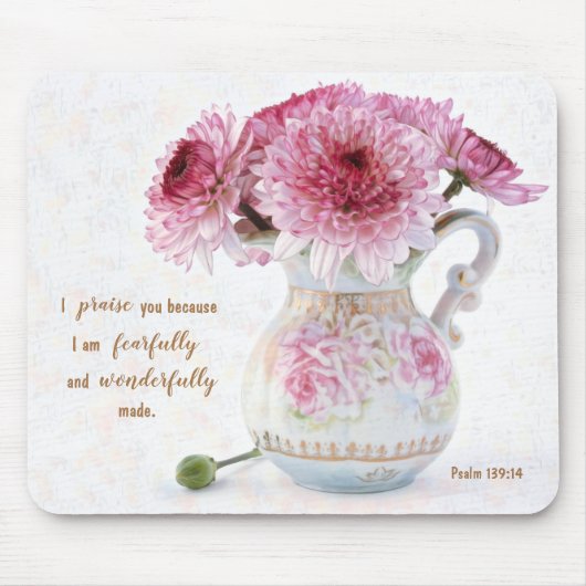 Bloemen & Schrift Muismat (Voorkant)