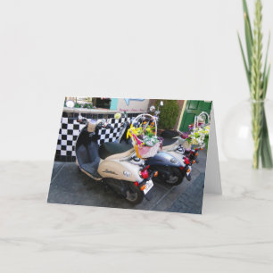 Bloemen & Scooters Wenskaart! Kaart