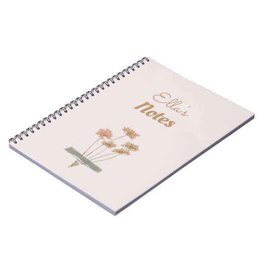  Bloemen Scrapbook Taped Flowers Naam Notitieboek (Linkerzijde)