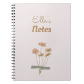  Bloemen Scrapbook Taped Flowers Naam Notitieboek (Voorkant)