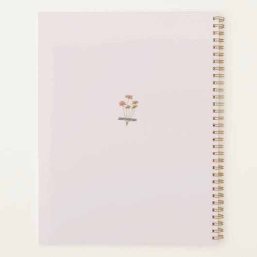 Bloemen Scrapbook Taped Flowers Naam Planner (Achterkant)