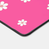 Bloemen & Script kalligrafie op Neon Pink Bureaumat (Hoek)