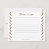 Bloemen Scroll Recept Kaart (Achterkant)