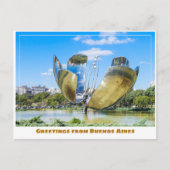 Bloemen sculptuur van Buenos Aires Argentinië Briefkaart (Voorkant)