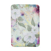 Bloemen  seafoam groen waterverf script badmat (Voorkant Verticaal)