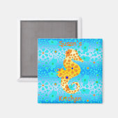 Bloemen Seahorse Magnet (Voorkant / Achterkant)
