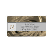 Bloemen Sepia Roos Foto Adresetiketten Etiket (Voorkant)