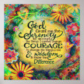  Bloemen Sereniteit Gebed Geel Inspiratie Poster (Voorkant)