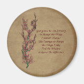 Bloemen Serenity Prayer Inspirerend Magnet (Voorkant)