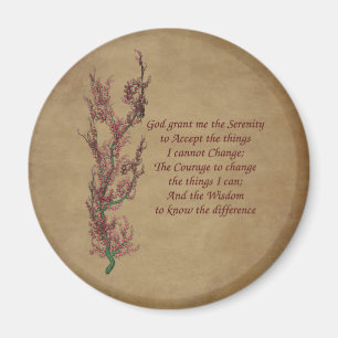 Bloemen Serenity Prayer Inspirerend Magnet