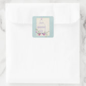  Bloemen Shabby Blue Scrapbook Embellishment Vierkante Sticker (Tas)