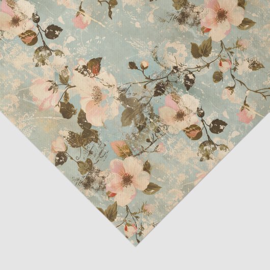 Bloemen Shabby Chic Pastel Decoupage Tissuepapier (Detail)