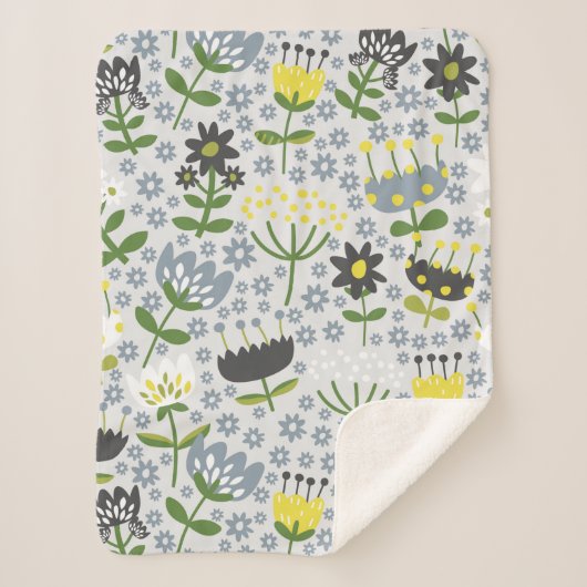 bloemen sherpa deken (Voorkant)