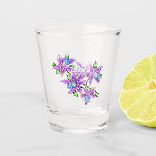 Bloemen Shot Glas (Voorkant)