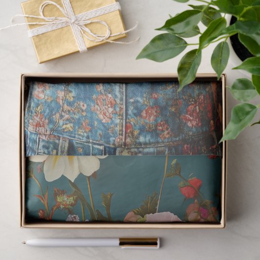  Bloemen Siamese Cat Decoupage Tissuepapier (Geschenk)