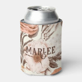 Bloemen Sienna Roze Antiek Boho Wildflower Blikjeskoeler (Blikje Voorkant)