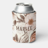 Bloemen Sienna Roze Antiek Boho Wildflower Blikjeskoeler (Blikje Achterkant)