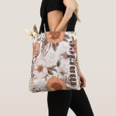  Bloemen Sienna Roze Antiek Boho Wildflower Tote Bag (Dichtbij)