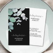 Bloemen sieraden zwart Visitekaartje