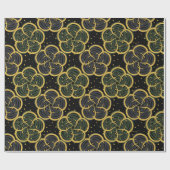 Bloemen sierdonker naadloos patroon cadeaupapier (Vlak)