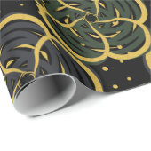 Bloemen sierdonker naadloos patroon cadeaupapier (Rol Hoek)