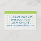 bloemen, simplistisch visitekaartje (Achterkant)