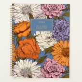  Bloemen Sinaasappel Blauw Cream Boho Wildbloemen Planner (Voorkant)