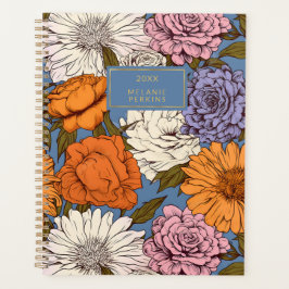  Bloemen Sinaasappel Blauw Cream Boho Wildbloemen Planner