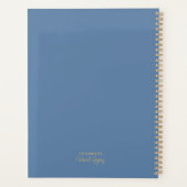 Bloemen Sinaasappel Blauw Cream Boho Wildbloemen Planner (Achterkant)