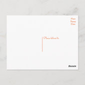 Bloemen Sinaasappel Dank je Lily Flowers Pink Briefkaart (Achterkant)