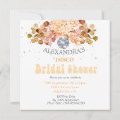 Bloemen Sinaasappel Disco Ball Bruids Douche Uitno Kaart (Achterkant)