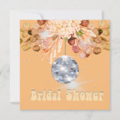 Bloemen Sinaasappel Disco Ball Bruids Douche Uitno Kaart (Voorkant)