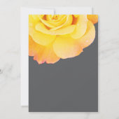 Bloemen Sinaasappel Geel Grijs Grijs Cool Boho Wed Kaart (Achterkant)