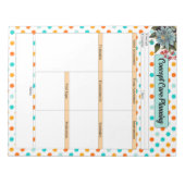 Bloemen Sinaasappel N Blauw _ Concept Care Plannin Notitieblok (Voorkant)