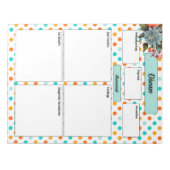 Bloemen Sinaasappel n blauw _ Disease Temp 1 Notitieblok (Voorkant)