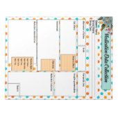 Bloemen Sinaasappel n blauw _ Medicatie Data Colle Notitieblok (Voorkant)