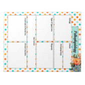 Bloemen Sinaasappel n Blauw _ Pathofysiologie Temp Notitieblok (Voorkant)