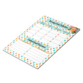 Bloemen Sinaasappel N Blauw _ Verpleegkunde Data C Notitieblok (Schuin)