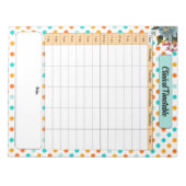 Bloemen Sinaasappel N Blue_ Klinisch tijdschema Notitieblok (Voorkant)