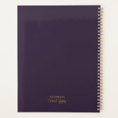 Bloemen Sinaasappel Navy Blue Boho Wildflower Planner (Achterkant)