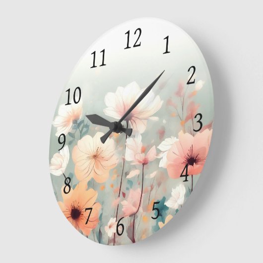 Bloemen Sinaasappel ontwerp 312 Grote Klok (Hoek)